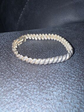 Silver Twisted Link Bracelet - Silver